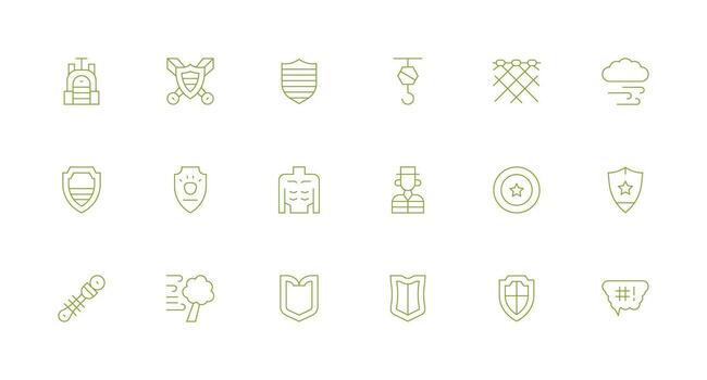 18 Minimal Line Vectors for Strong Theme Complete Icon Set for Mobile Apps