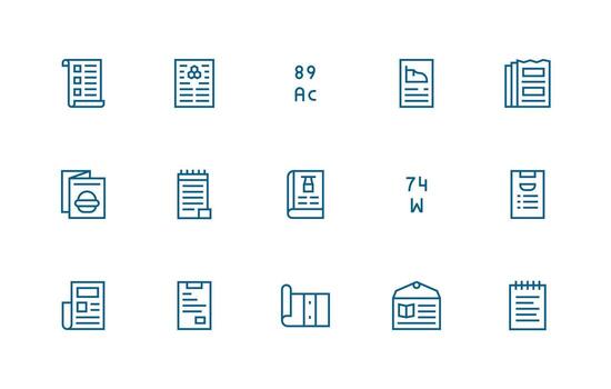 Specifications Visual Pack containing 15 Regular Line Icons Interface Icons for Daily Use vector