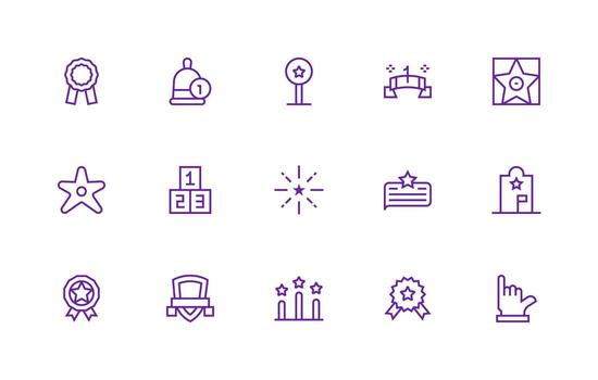 Top Set with 15 Regular Line Icons Neutral Style Icons for Any Project vector