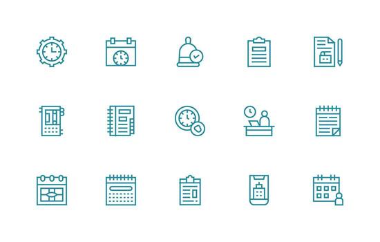 15 regular línea vectores para tarea tema todas dispositivo compatible icono conjunto