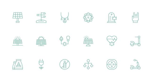 18 Minimal Line Designs for Alternative Icons Reliable Icons for All Interfaces vector
