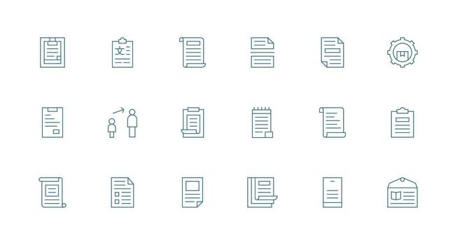 Minimal Line Icons from Guidelines Set with 18 Vectors Basic Icon Series