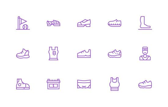 Running featuring 15 Icons in Regular Line Design Balanced Icon Set for Functional Design vector
