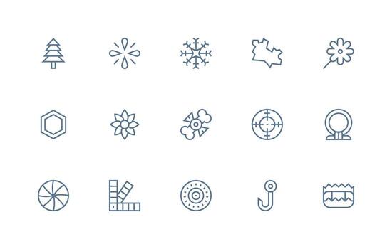 15 regular línea íconos para gráfico elemento gráficos funcional icono serie vector