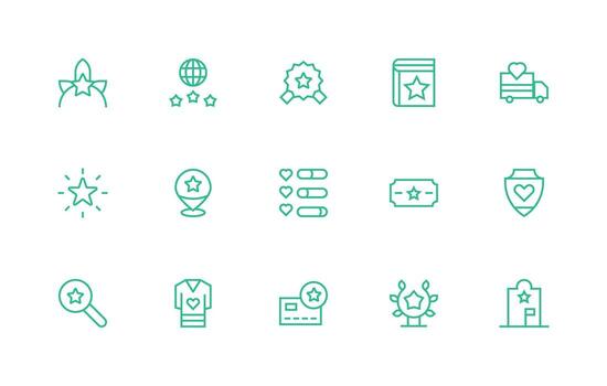 15 Icons for Recommended in Regular Line Format Design Ready Icon Set for Teams vector