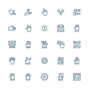 25 medio carrera contorno diseños para opción íconos mínimo icono conjunto para interfaz proyectos vector