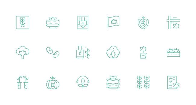 Minimal Line Icons from Cultivation Set with 18 Vectors Interface Icons for Daily Use