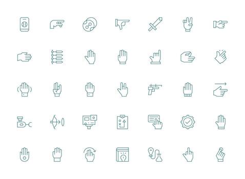 Light Line Icons from Action Set with 35 Vectors Clear and Concise Icon Set Collection