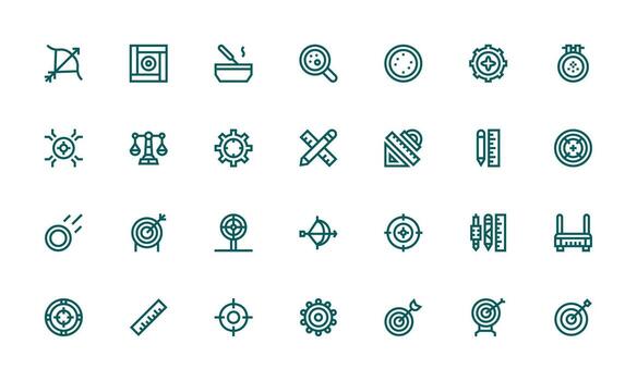 Bold Line Icons from Accuracy Set with 28 Vectors Complete Icon Set for Mobile Apps