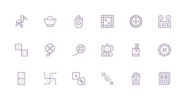 Minimal Line Icons from Luck Set with 18 Vectors Modern Icon Set