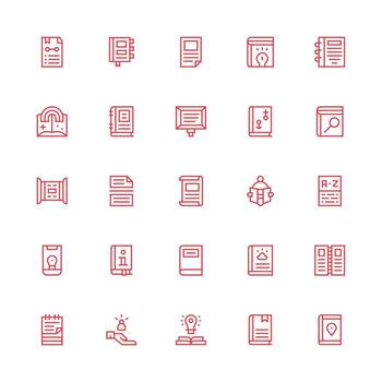 25 medio carrera contorno íconos para manual gráficos multi-estilo icono colección vector