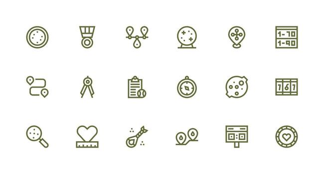 Points featuring 18 Icons in Strong Stroke Line Design Theme-Based Icon Pack vector