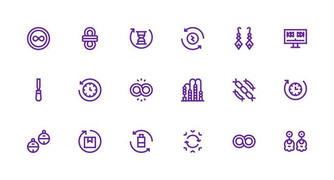 lazo incluso 18 fuerte carrera línea ilustraciones web icono colección vector