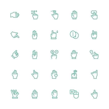 25 Medium Stroke Outline Icons for Click Graphics Neutral Style Icons for Any Project vector