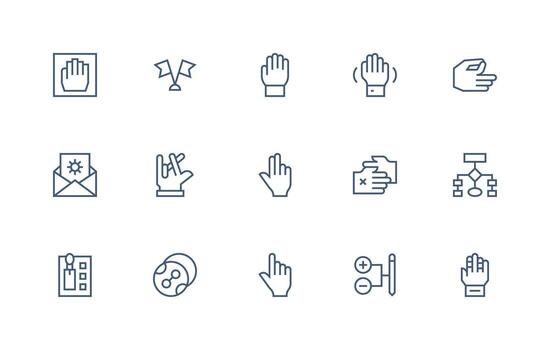 opción icono conjunto con 15 regular línea gráficos diseño icono paquete vector