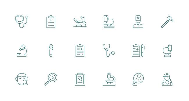 18 Minimal Line Style Icons from Examination Collection Icon Set for Web vector