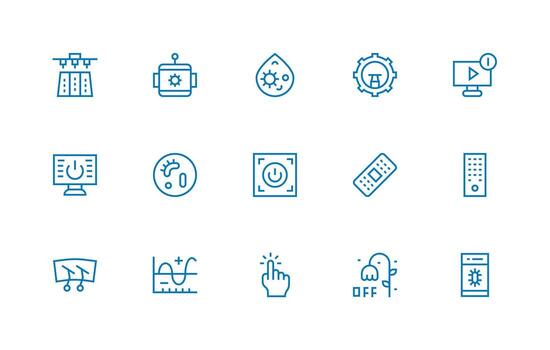 Function Icon Collection with 15 Regular Line Designs Organized Icon Pack for Quick Access vector