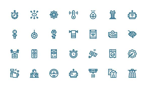 Monitoring featuring 28 Icons in Bold Line Design Clean Icon Collection for Web Use vector