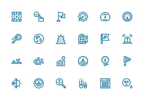 24 Thick Line Line Vectors for Indicator Theme Interface Icons for Daily Use