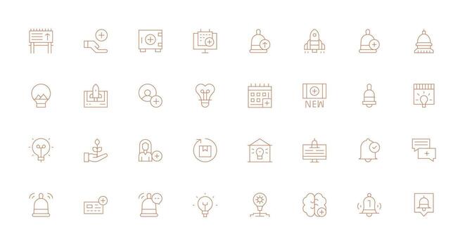 Thin Line Icons from New Set with 32 Vectors UI Icon Set