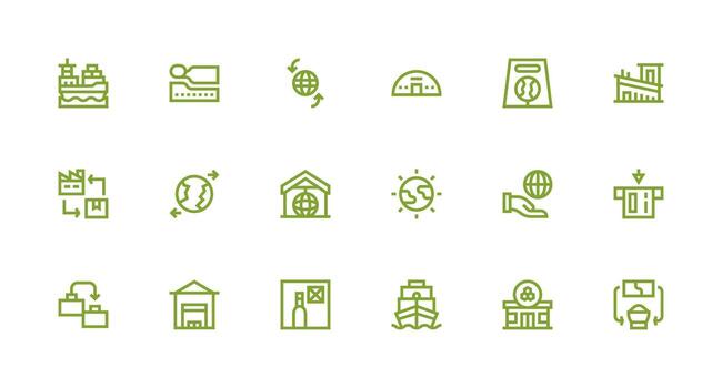 Export Set with 18 Strong Stroke Line Icons Core Icon Collection for Daily Tasks vector