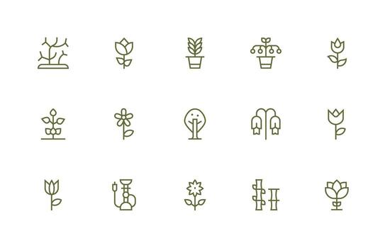 15 Regular Line Icons for Stem Graphics Essential Icon Set for Teams vector