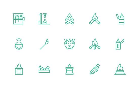 15 Regular Line Vectors for Ignition Theme Clean Icon Set Icon Pack for UI Projects