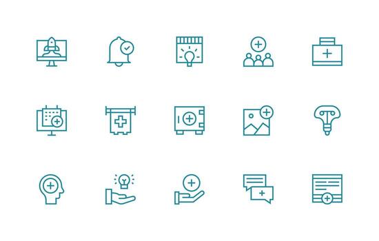 15 Regular Line Style Icons from New Collection Minimal Icon Pack vector