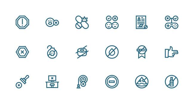 18 Strong Stroke Line Vectors for No Theme Icons Built for Visual Consistency Pack