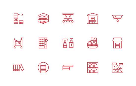 15 regular línea vectores para productos tema interfaz icono colección para diario proyectos