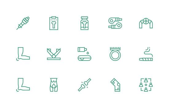 Joint featuring 15 Icons in Regular Line Design Optimized Icon Pack for Digital Products vector