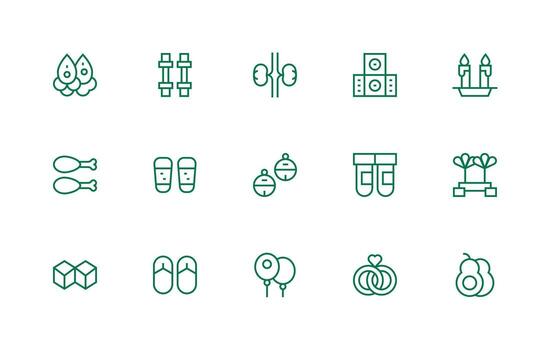 15 Icons for Pair in Regular Line Format Multi-Purpose Icon Pack for Templates vector