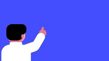 en näringsidkare pekande på en Diagram representerar beslutsfattande i finansiell handel, analyserar pris rörelser och förutsäga framtida marknadsföra trender video