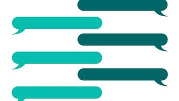 een babbelen bubbel koppel symboliseert tekst bericht gesprek Aan een smartphone, vertegenwoordigen online chatten en ogenblik communicatie video