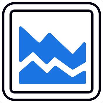 Analytics and analysis icon concept in blue color vector