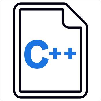 code and programming icon concept in blue color vector