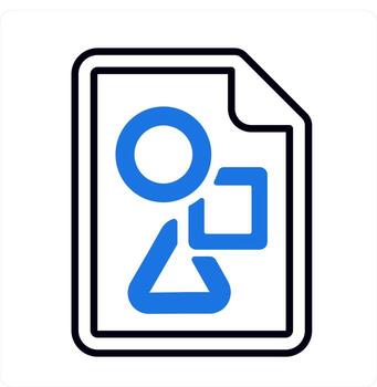 project document and project design icon concept in blue color vector