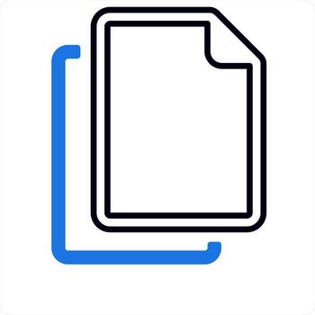 duplicate and copy icon concept in blue color vector