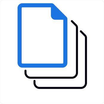 duplicate and copy icon design concept in blue color vector