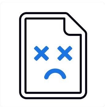 missing page and file design icon concept in blue color vector