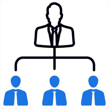 Hierarchy design in blue color vector