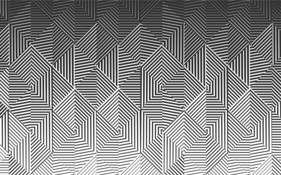 resumen geométrico modelo de interconectado a rayas formas lineal degradado desde negro a blanco hecho por geométrico formas vector