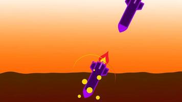 A rocket collides with targets in a fiery clash, testing reflexes, timing, and the thrill of arcade combat in a heated challenge stage video