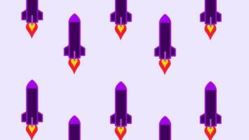 Multiple missiles descend from above in synchronized patterns, creating a thrilling and intense survival challenge with fast reflexes required video