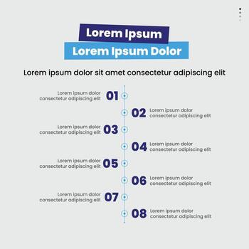 8 opción infografía diseño - bala puntos estilo enviar vector