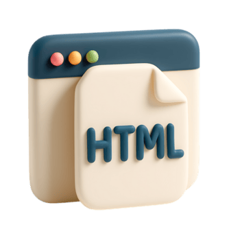 uma 3d rendido html Arquivo ícone, isolado em transparente fundo png