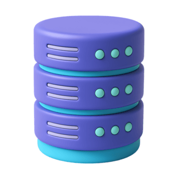 uma 3d modelo do uma base de dados servidor isolado em transparente fundo png