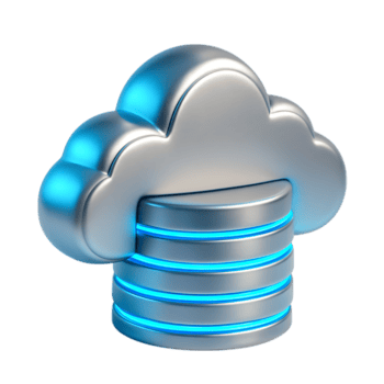 3d nuvem base de dados ícone isolado em transparente fundo png