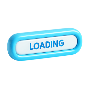 uma 3d azul Carregando botão, isolado em transparente fundo png