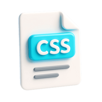 uma 3d rendido css Arquivo ícone, isolado em transparente fundo png